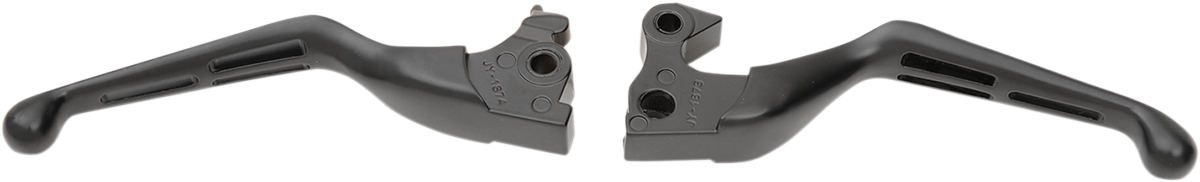 Drag Specialties Slotted Wide Blade Lever Sets Matte Black 0610-0797
