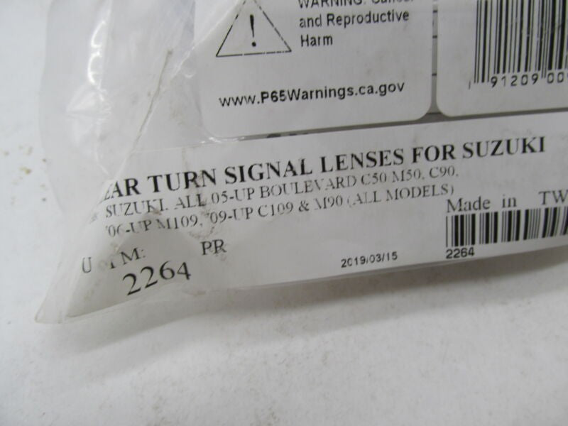 Kuryakyn Suzuki Boulevard C50 M50 C90 Clear Turn Signal Lenses 2264