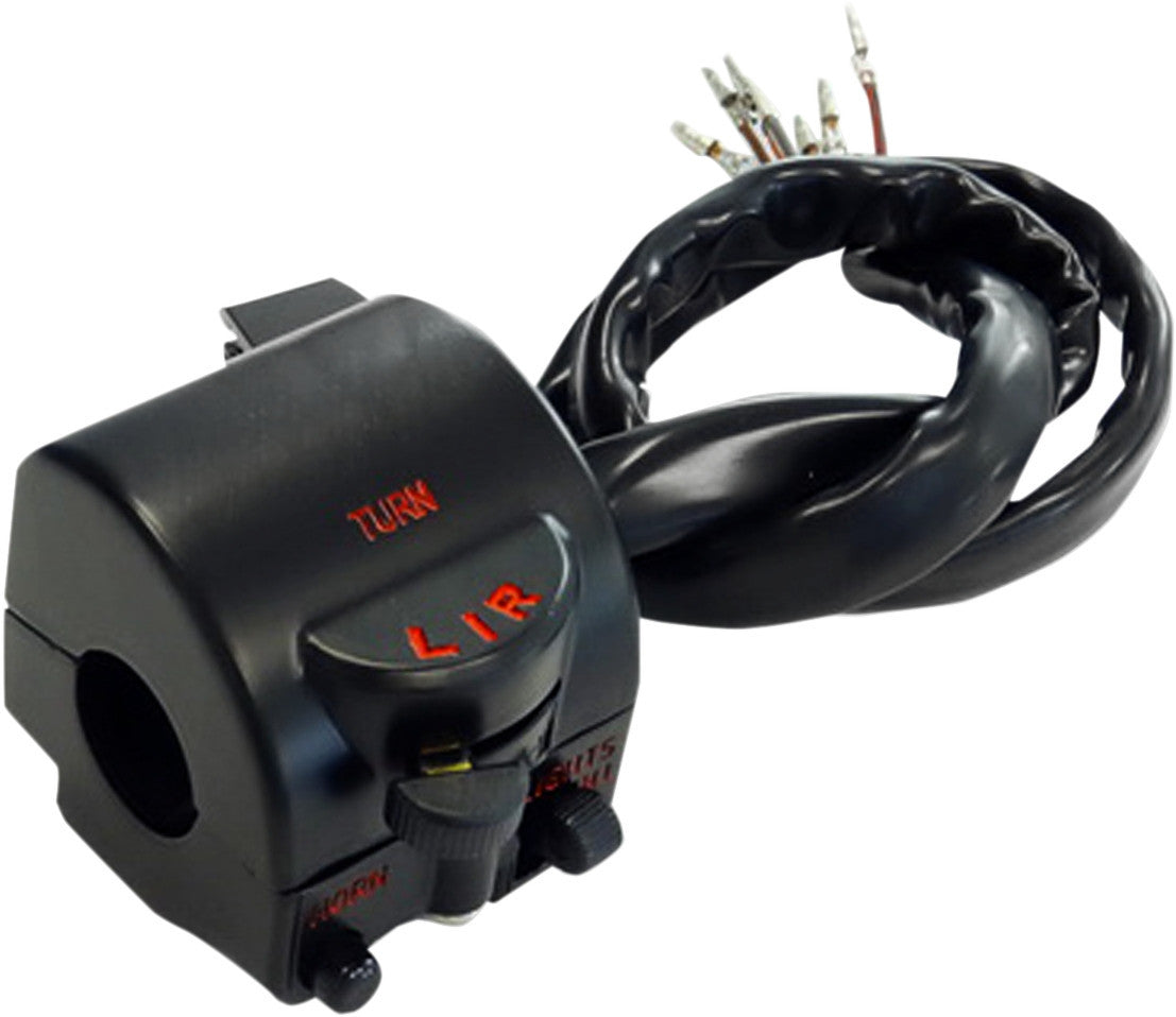 Emgo Handlebar Switch Assemblies Left Side w/Built In Clutch Perch and Mirror...