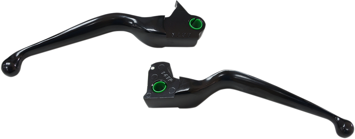 Drag Specialties Smooth Wide Blade Lever Set Black 0610-1983