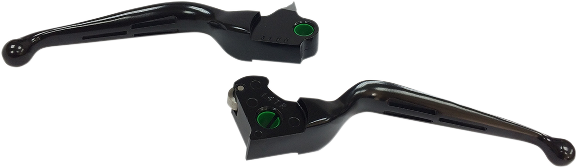 Drag Specialties Slotted Wide Blade Lever Set Black 0610-1985