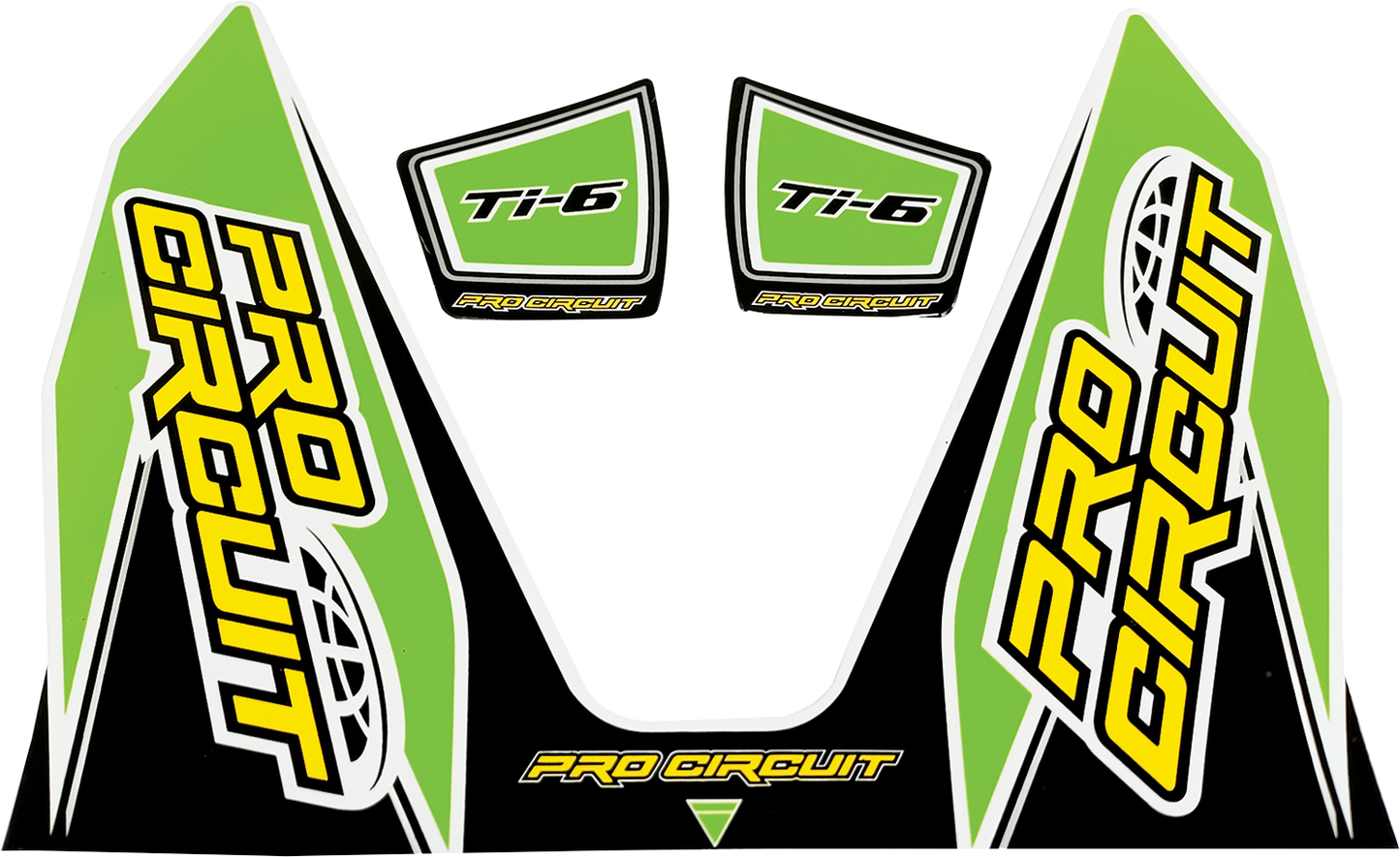 Pro Circuit Ti-6 Exhaust Decals Green DC22TI6-GRN