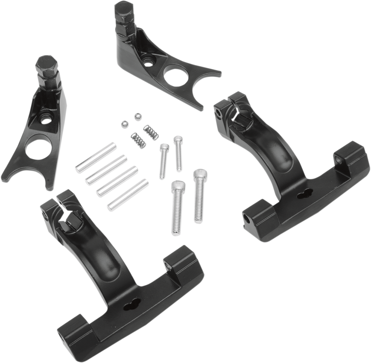 Drag Specialties Passenger Floorboard Mount Kits for Softail Black 1621-0513
