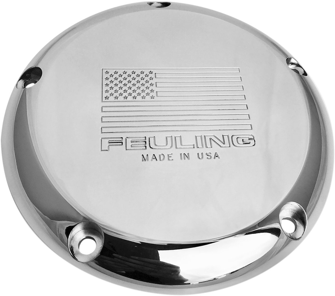 Feuling American Flag Logo Derby Covers Show Polished 9151