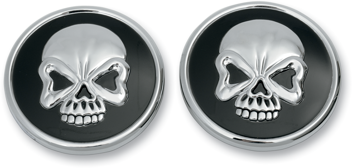Drag Specialties Skull Gas Caps W/Screw In Caps 0703-0524