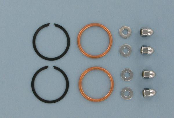 James Gasket Exhaust Port Gasket Kit Copper Crush Ring Gaskets and Chrome Aco...