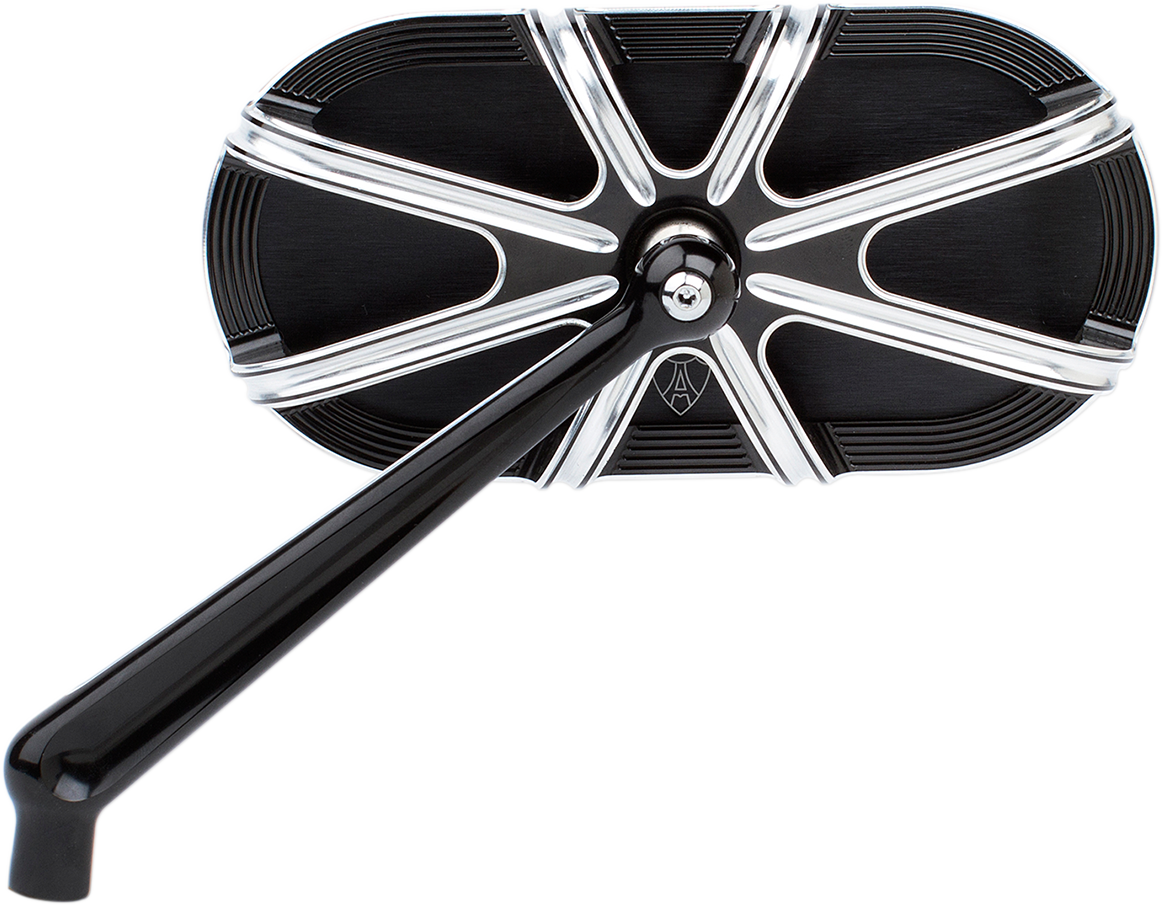 Arlen Ness Caged Series Mirrors Left Black 10 Gauge 13-160
