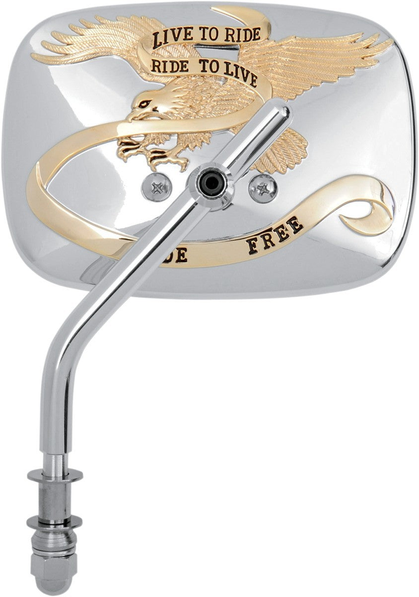 Emgo Live To Ride Custom Mirror Chrome/Gold, Left 20-31707A