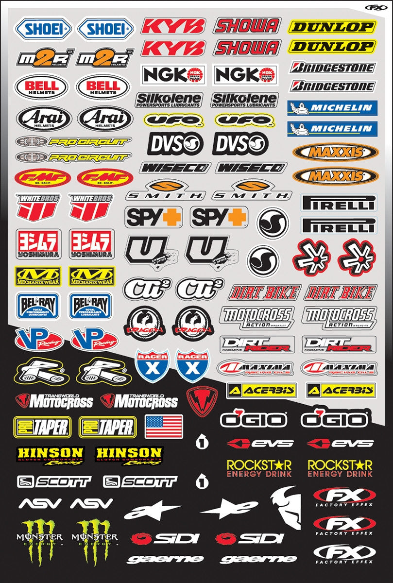 Factory Effex Sponsor Stickers Micro Kit 10-68014