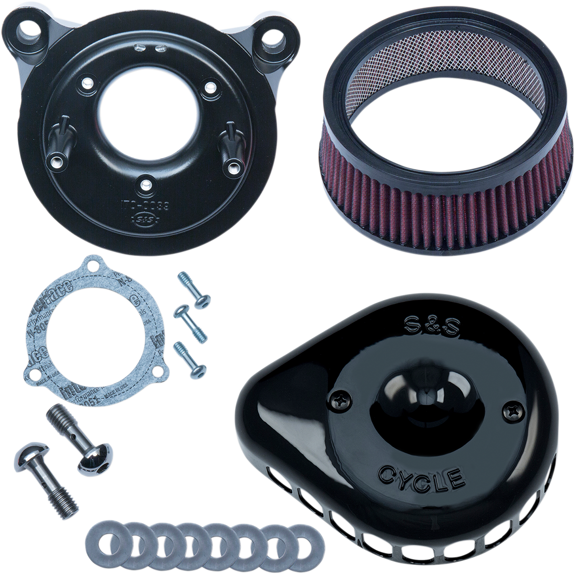 S & S Cycle Mini Stealth Air Cleaner Kits for Harley-Davidson 170-0438