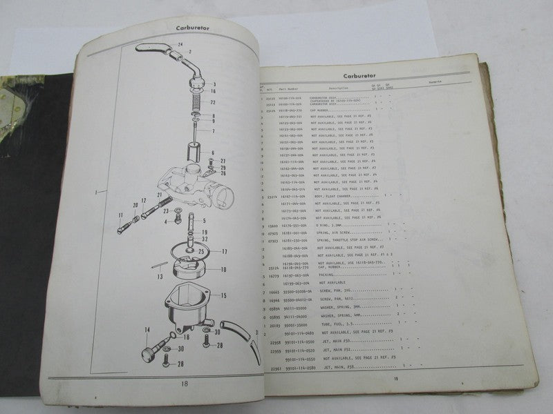 Honda Official Factory 1973 QA50 K2 2nd Edition Parts Catalog Manual