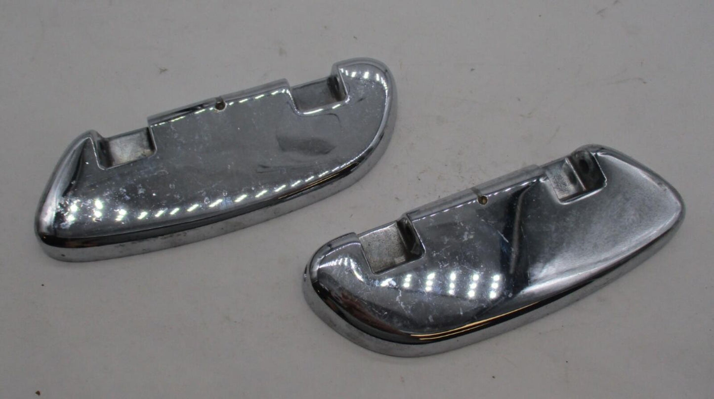 Pair of Harley Davidson Chrome Passenger Streamliner Floorboard Base Plates