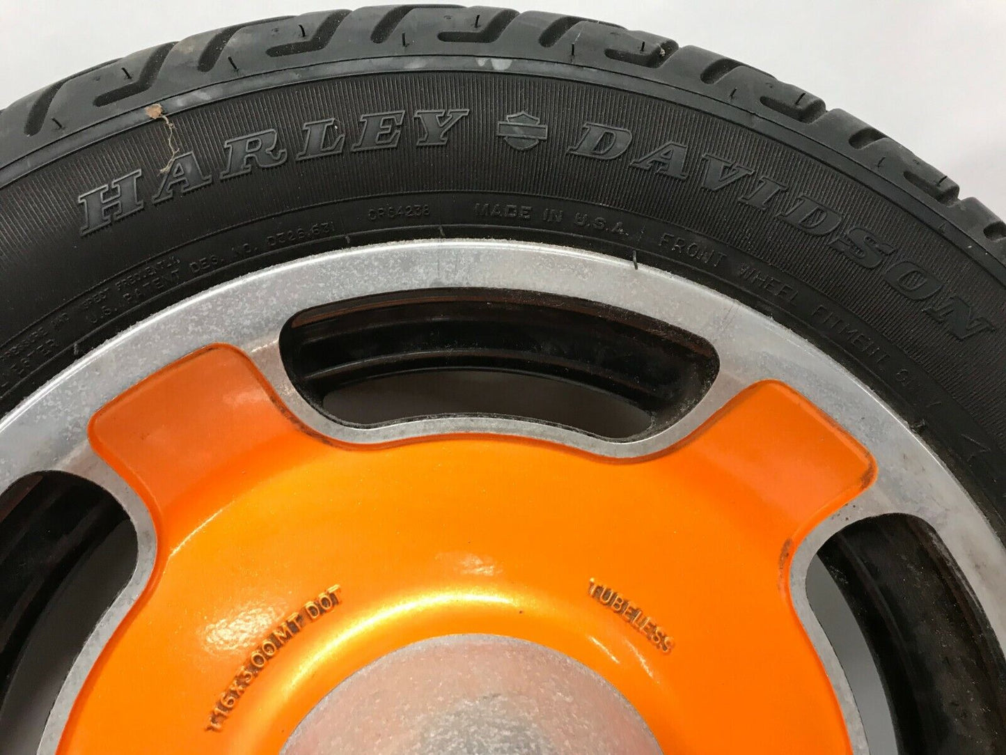 Genuine OEM Harley Touring Road King 16x3 Front Wheel Rim Powder Coated Orange