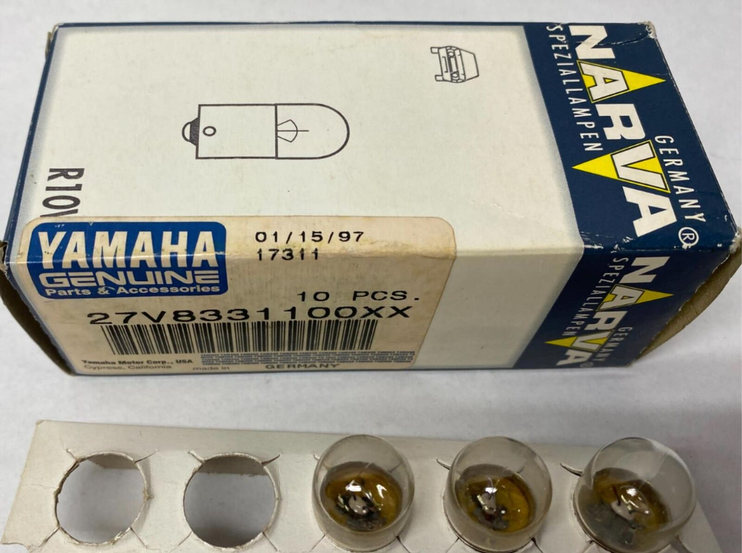 Lot of (7) Yamaha Genuine Bulbs 27V8331100XX