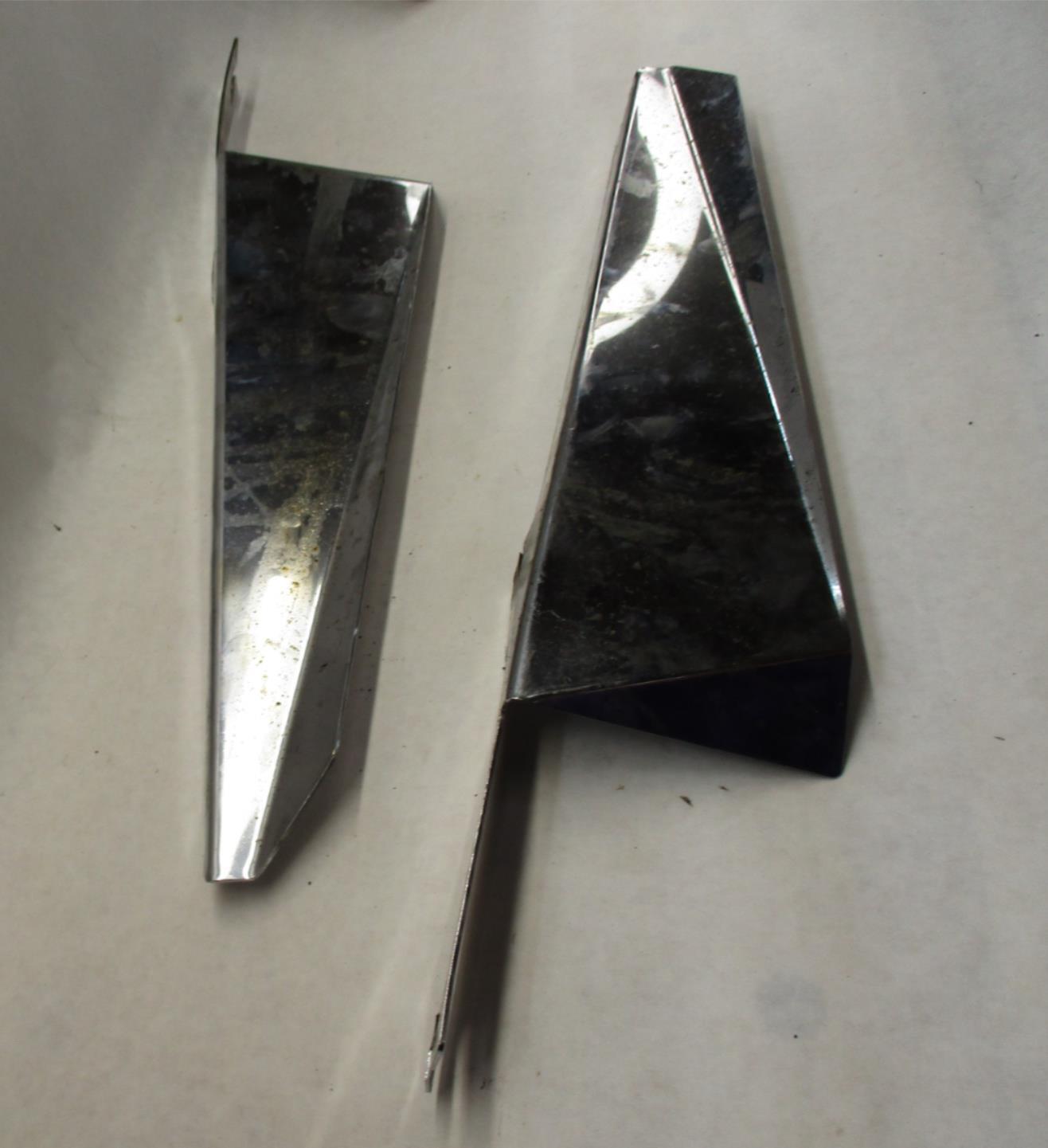 Set of Harley Touring Chrome Wind Guard Windshield Deflector