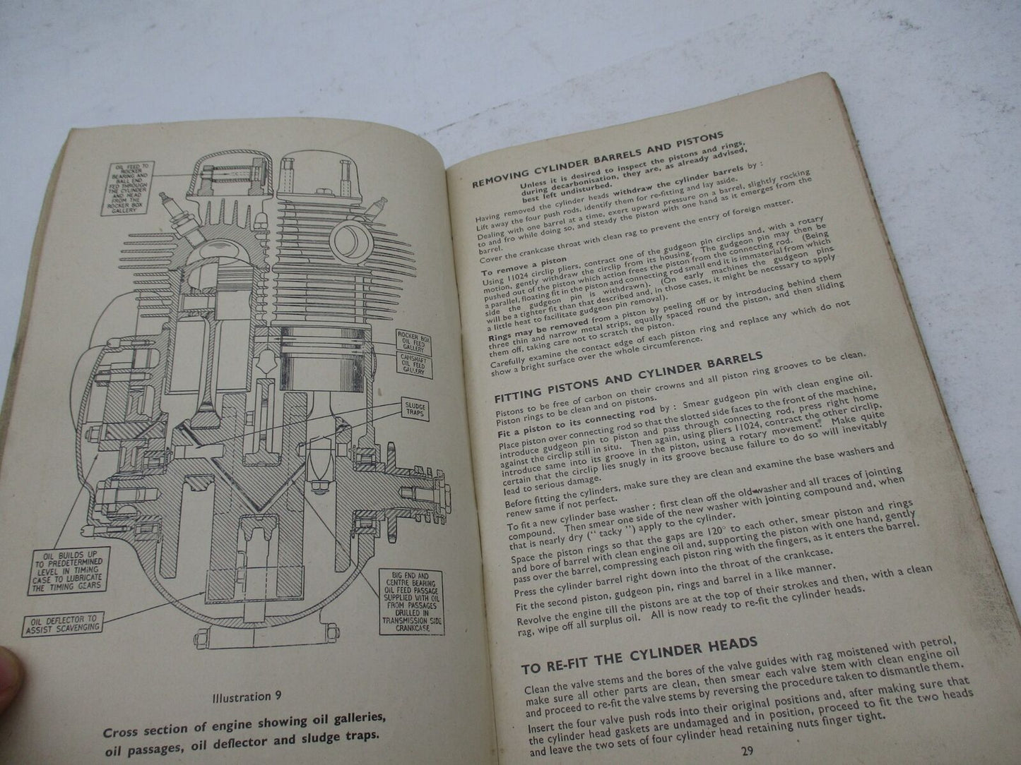 Matchless 1950 500cc Super Clubman Vertical Twin Maintenance Manual Book