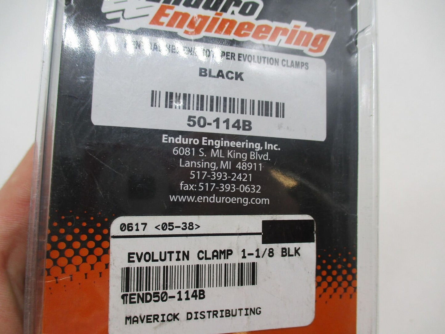 Enduro Engineering Evolution Clamps 1-1/8" Bars Black 50-114B