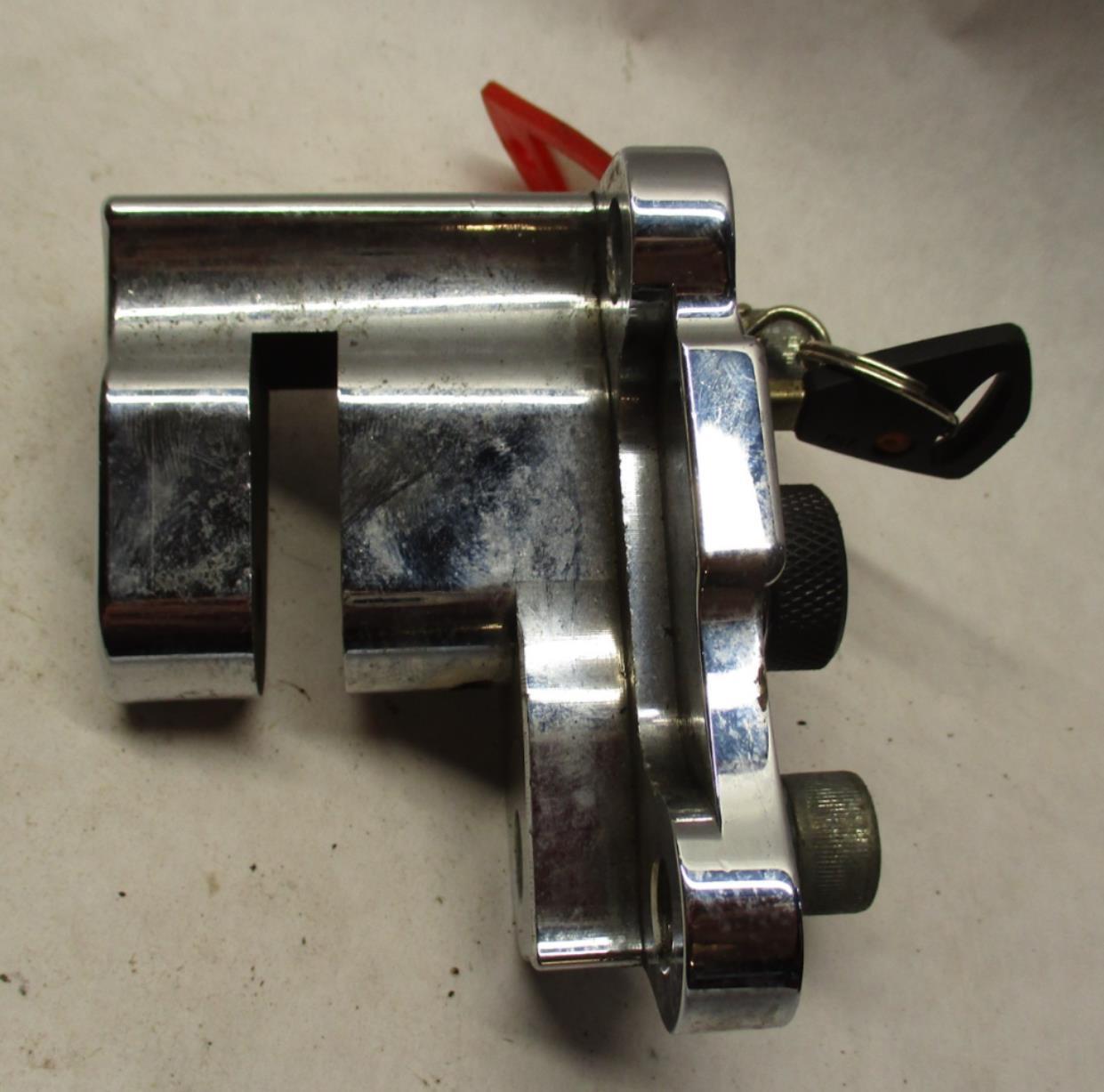 Harley Davidson Chrome Security Anti-Theft Disc Brake Lock w/ Key 7467-53C