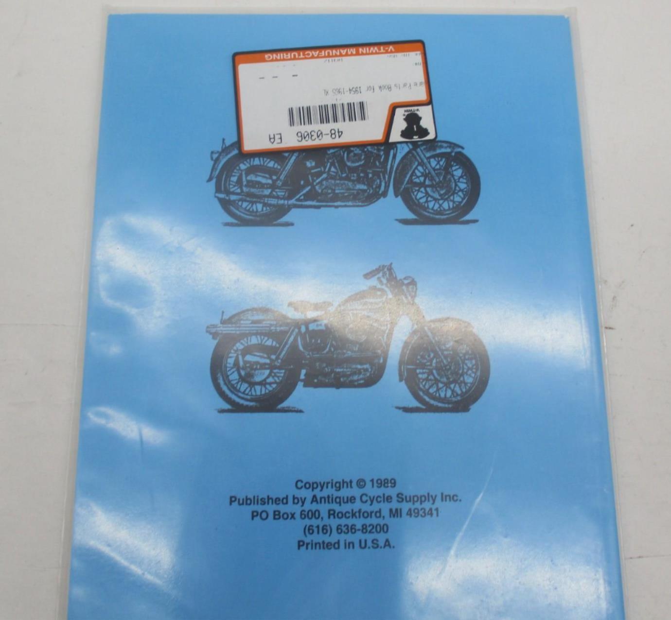 Harley Davidson V-Twin 48-0306 Spare Parts Book for 1954-1965 XL KH XLH XLCH