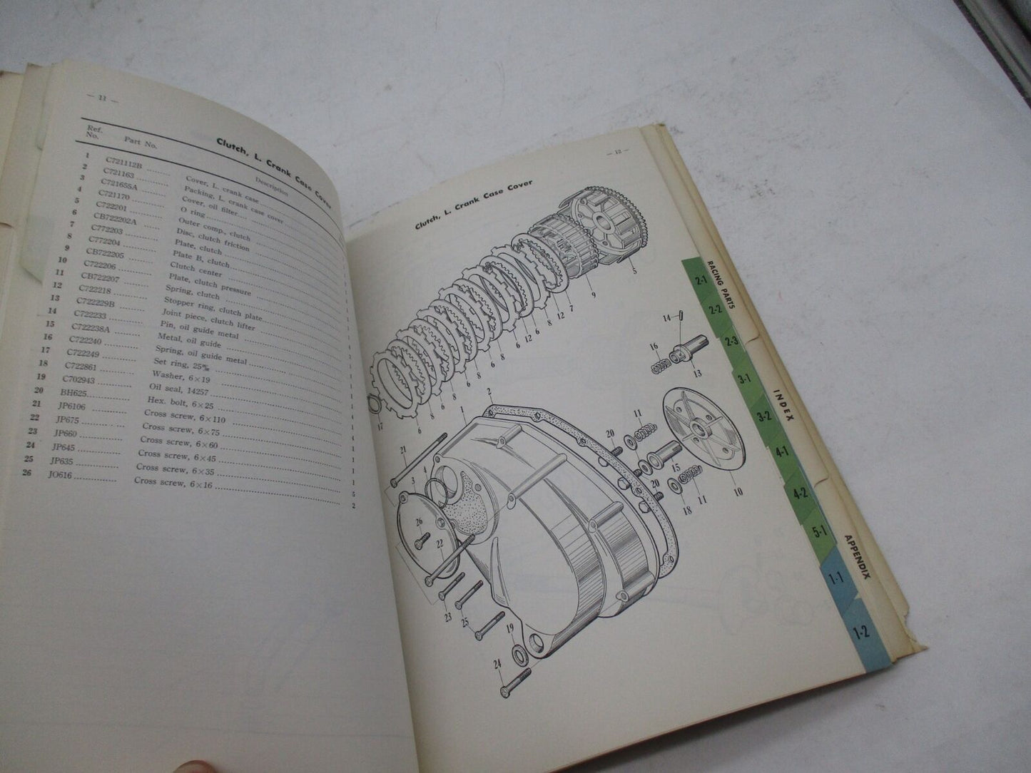 Honda Motor Co. Factory 250 CL72 Parts Lists Catalog