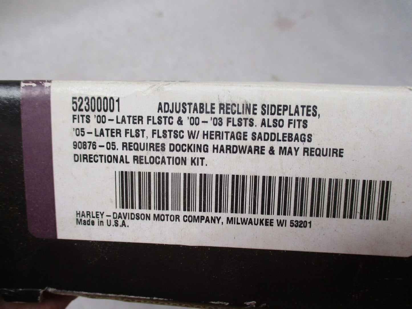 Harley Davidson Genuine NOS Softail Adjustable Side Plates 52300001