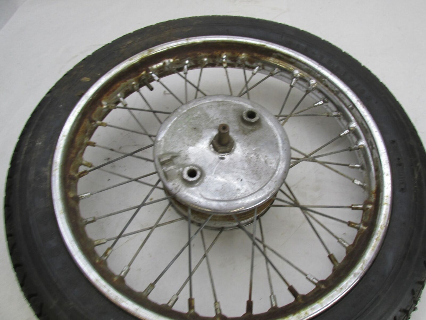 BSA 1959 59 C15 Jones 17" Front Wheel OEM Rim w/ Drum Brake Assembly
