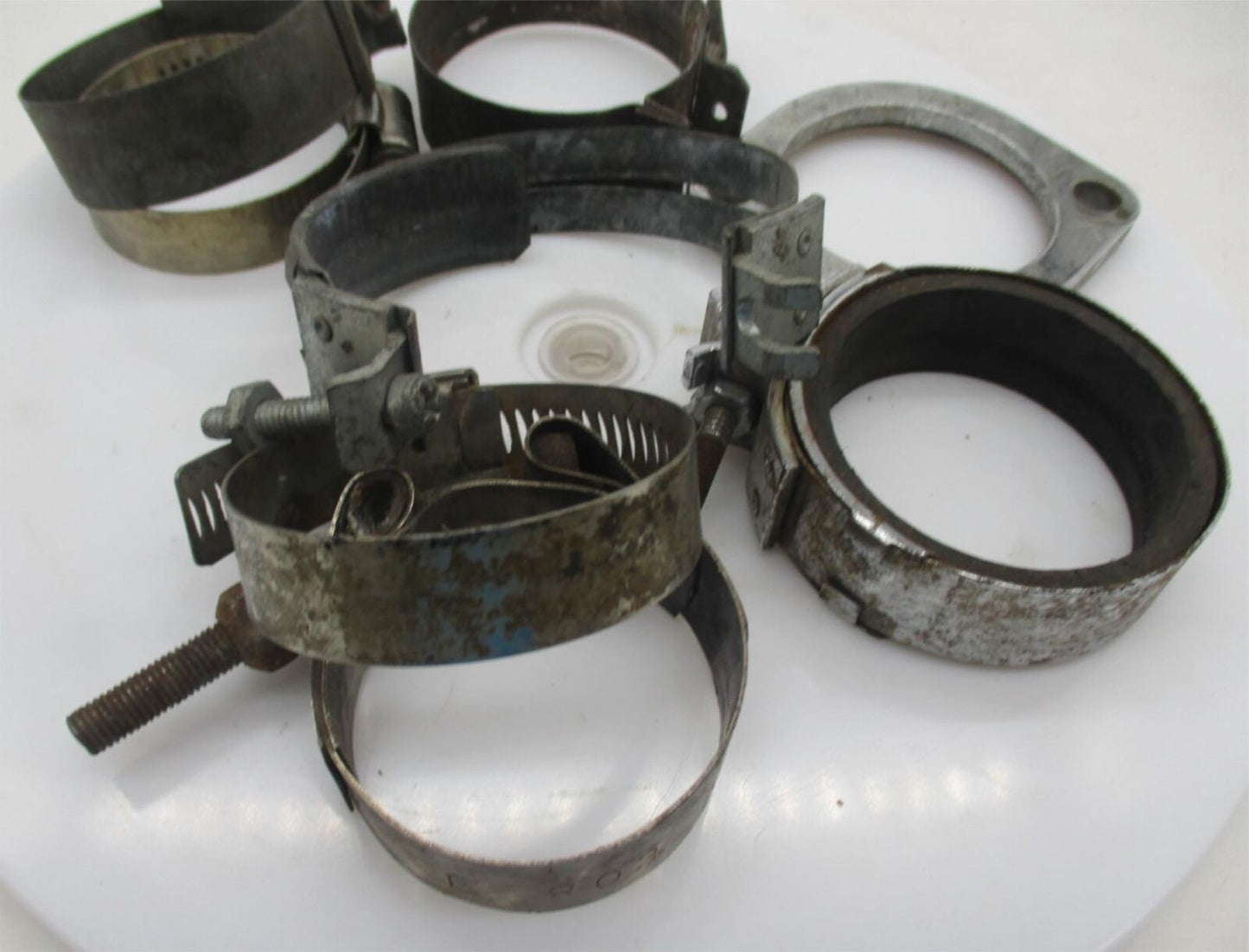 Large Mixed Lot of Harley Davidson Exhaust Muffler Clamps
