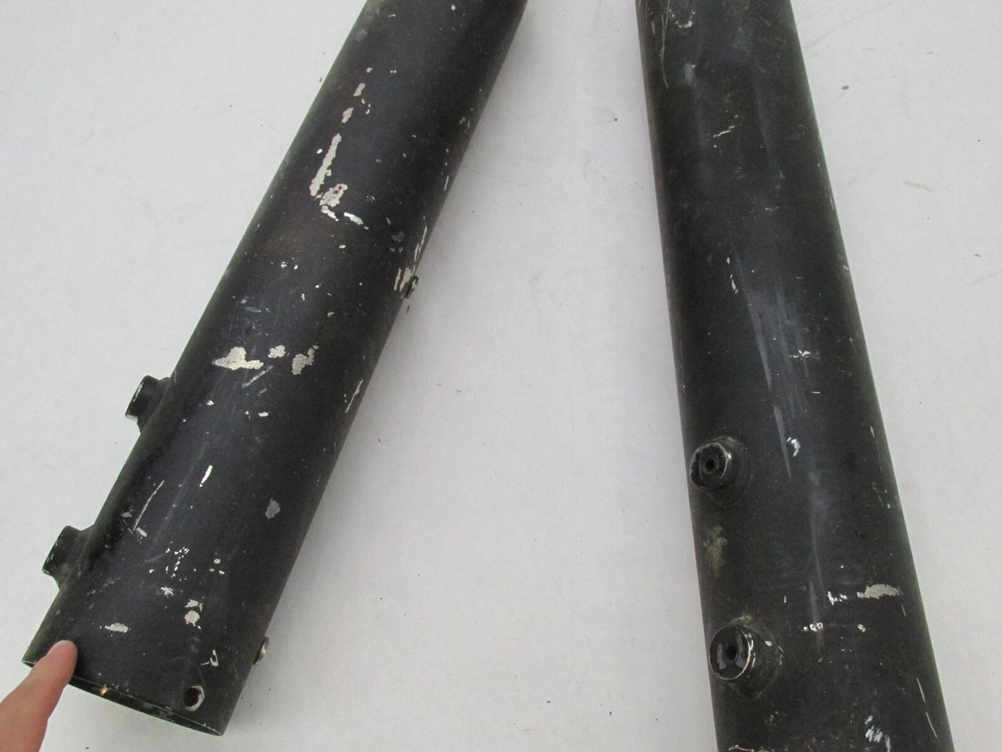 Pair of Harley Davidson Touring Black Painted Exhaust Mufflers 26.5" x 4"