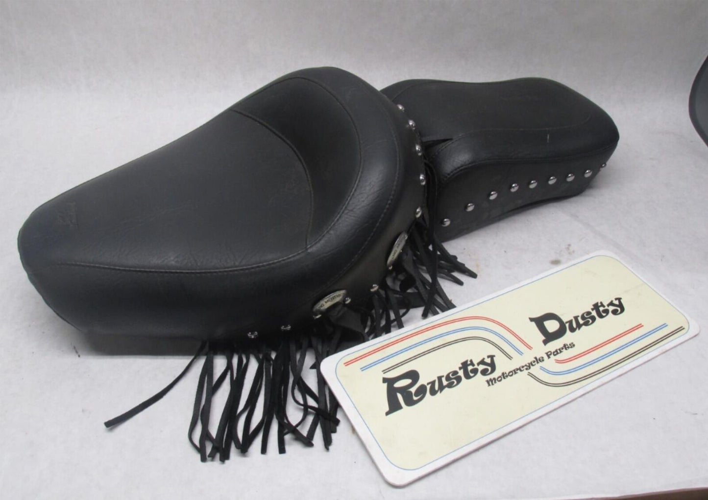 Harley Davidson Mustang Seat Chrome Studded with Conchos FX FL 58-84 75496 75340