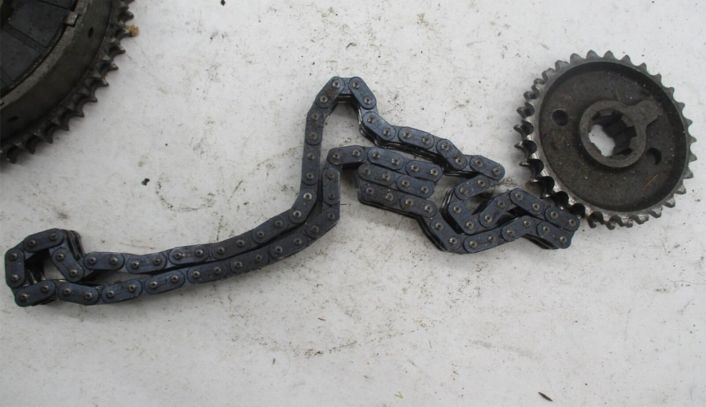Triumph T140 70-4572 Clutch Basket Assembly & Chain w/ Clutch Hub Sprocket