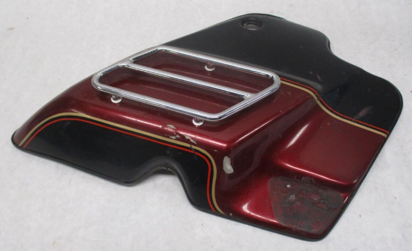 1993-1996 Harley Touring Road King Electra Glide Left Side Cover Maroon Black