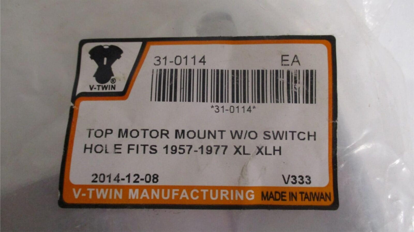 V-Twin Harley Davidson Top Motor Mount w/o Switch Hole 31-0114 1957-77 XL XLH