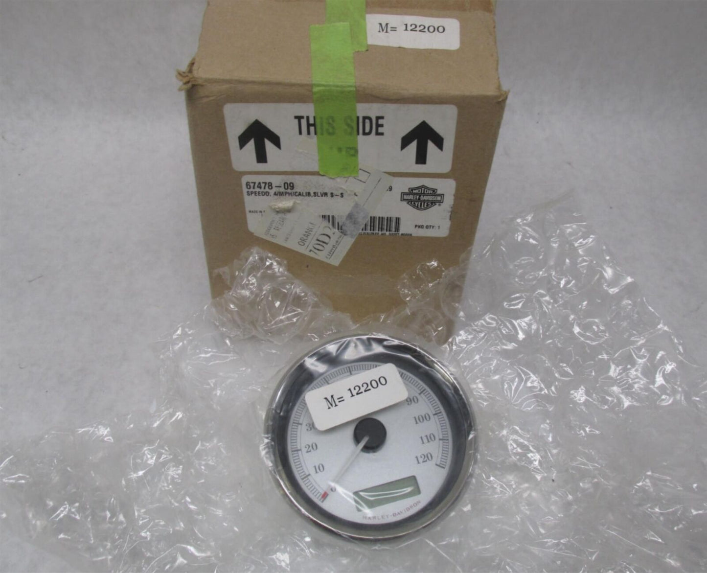 Harley Davidson Genuine NOS Speedo Speedometer Gauge FXD Silver Face 67478-09