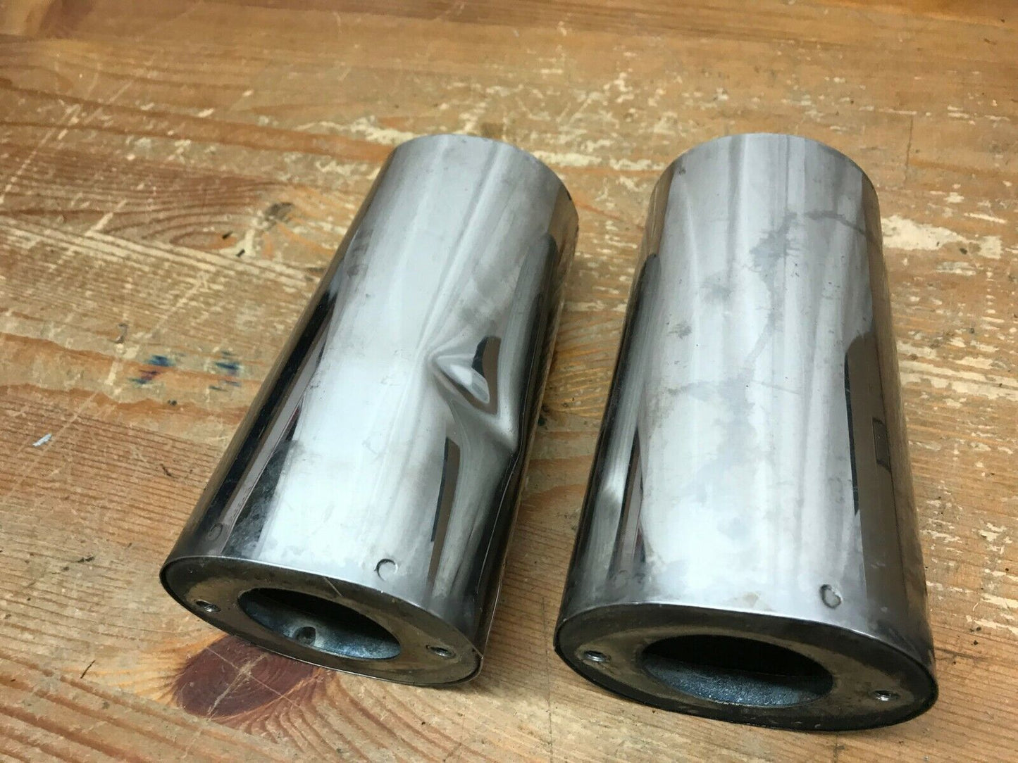 Harley Davidson Fork Covers Fatboy EVO Slide Covers Tin Set Pair Nice Shape