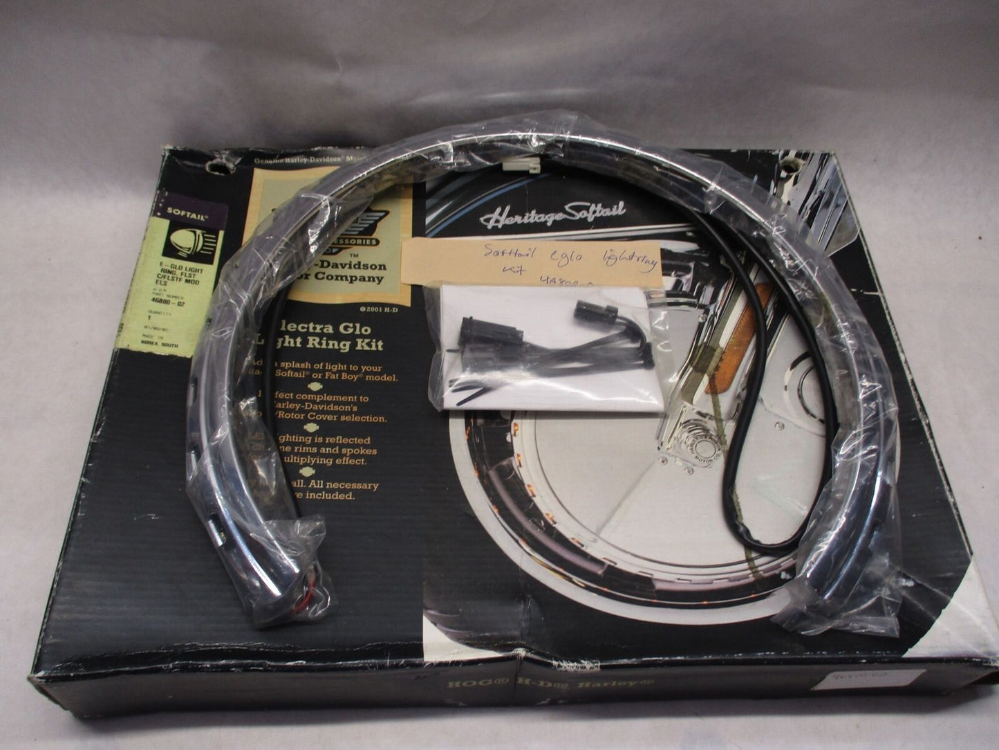 Harley Davidson Genuine NOS Softail E-Glo Light Ring Kit 46800-02 FLSTC & FLSTF