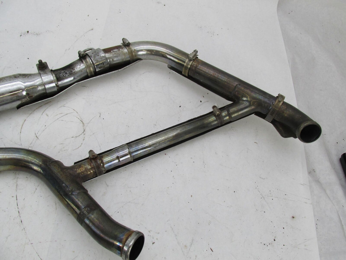 Harley Davidson Evo Evolution Exhaust System w/ Aftermarket Slash Cut Slip Ons