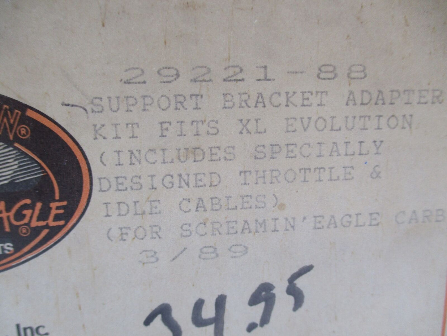 Harley Genuine NOS Screamin Eagle XL Evolution Support Bracket Adapter 29221-88