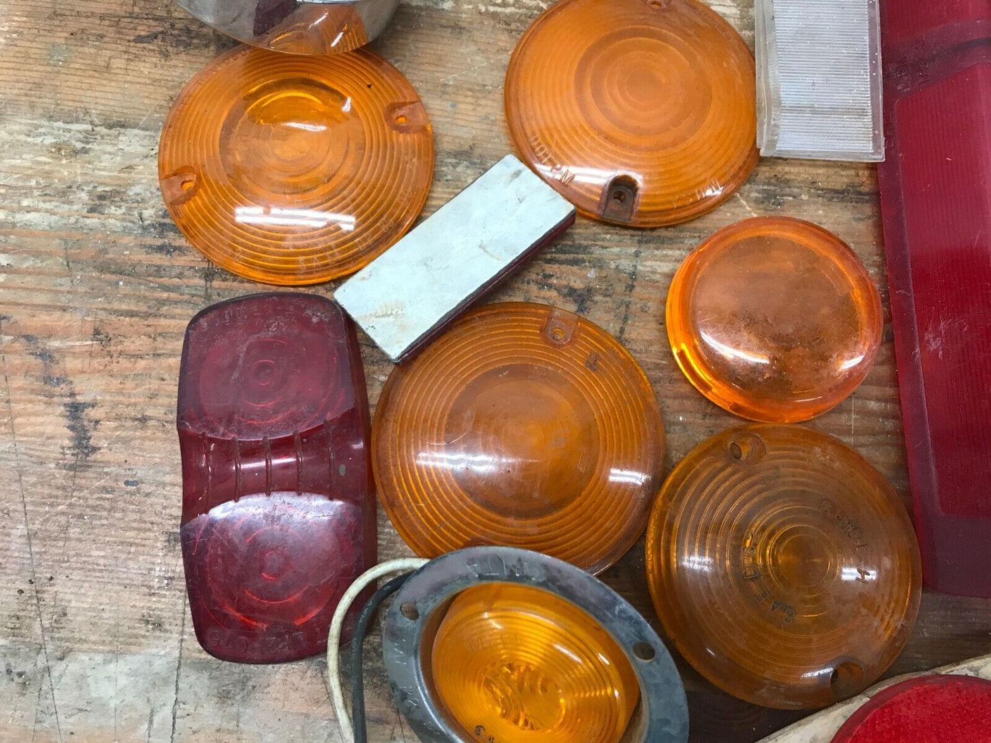 Mixed Lot of Harley Davidson Chopper Turn Signal Blinker Brake Light Lenses part