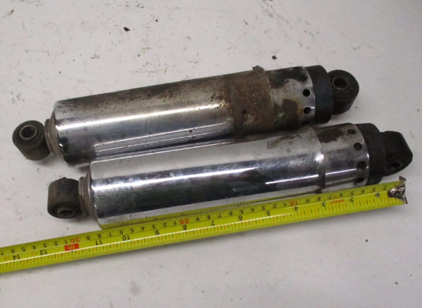 Pair of Harley Davidson 12" Chrome Covered Rear Shocks