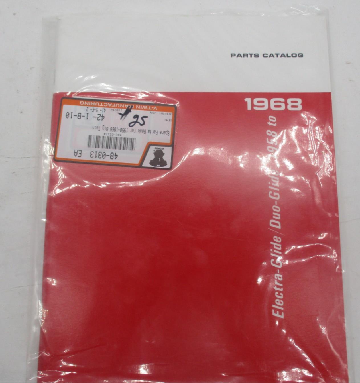 Harley 1958-1968 Big Twin Spare Parts Book Electra-Glide Duo-Glide 48-0313