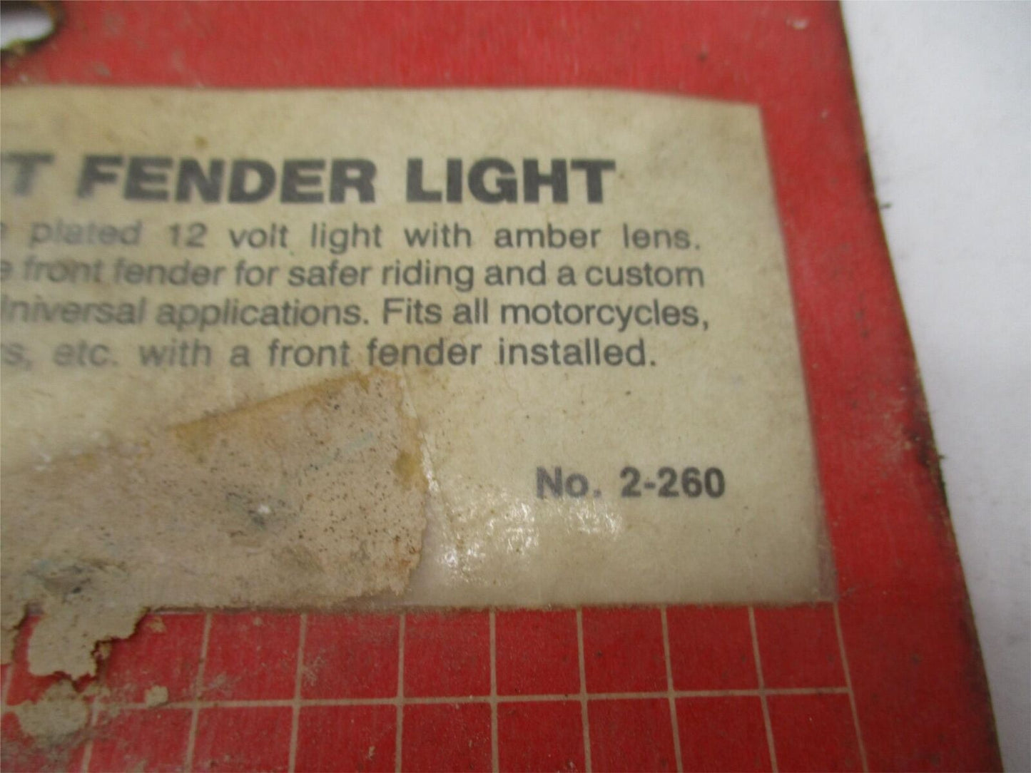 Big Bike Parts Universal Motorcycle 12v Amber Front Fender Marker Light 2-260