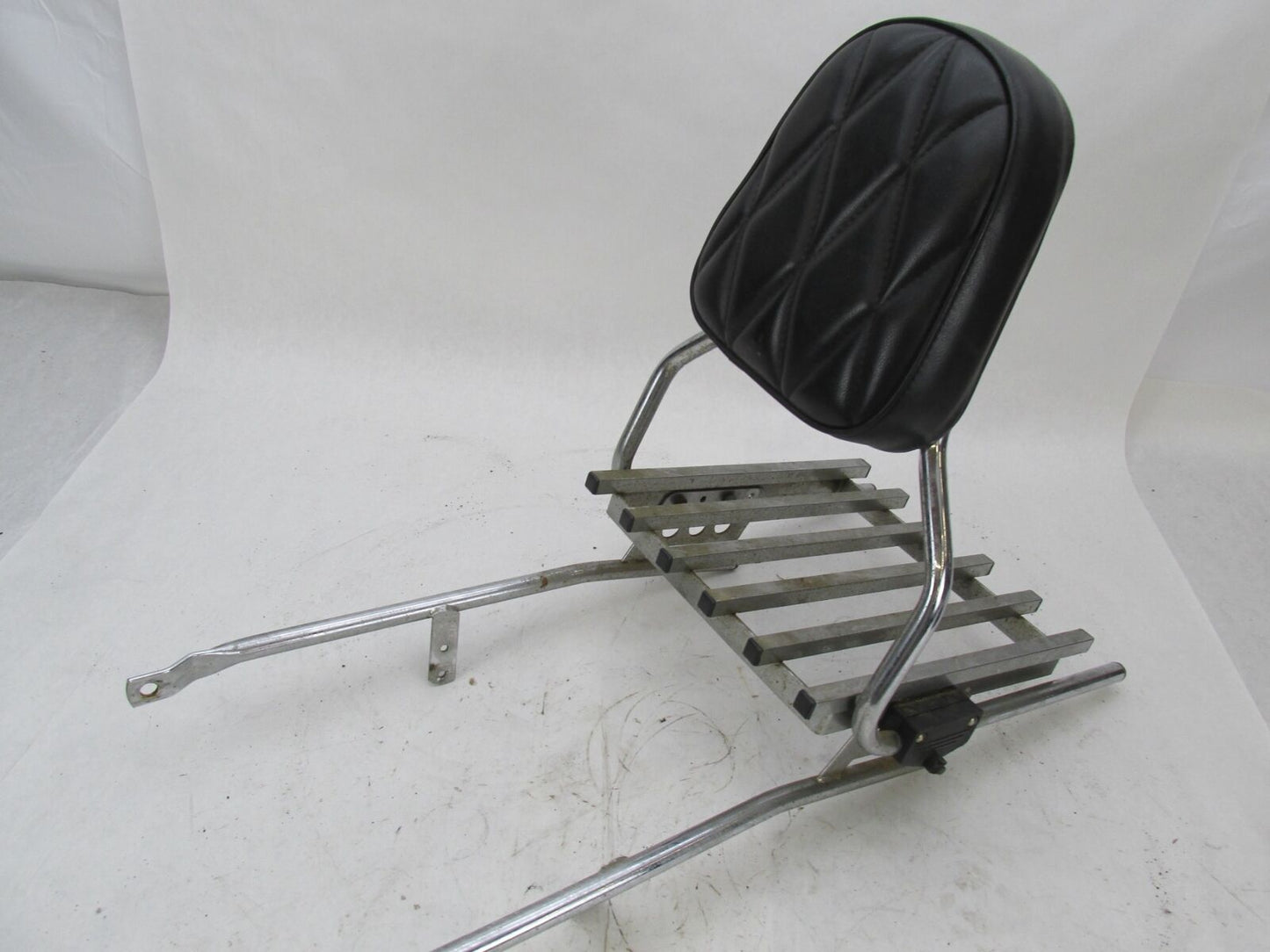 Honda GL CB Diamond Stitched Sissy Bar Passenger Backrest Luggage Rack
