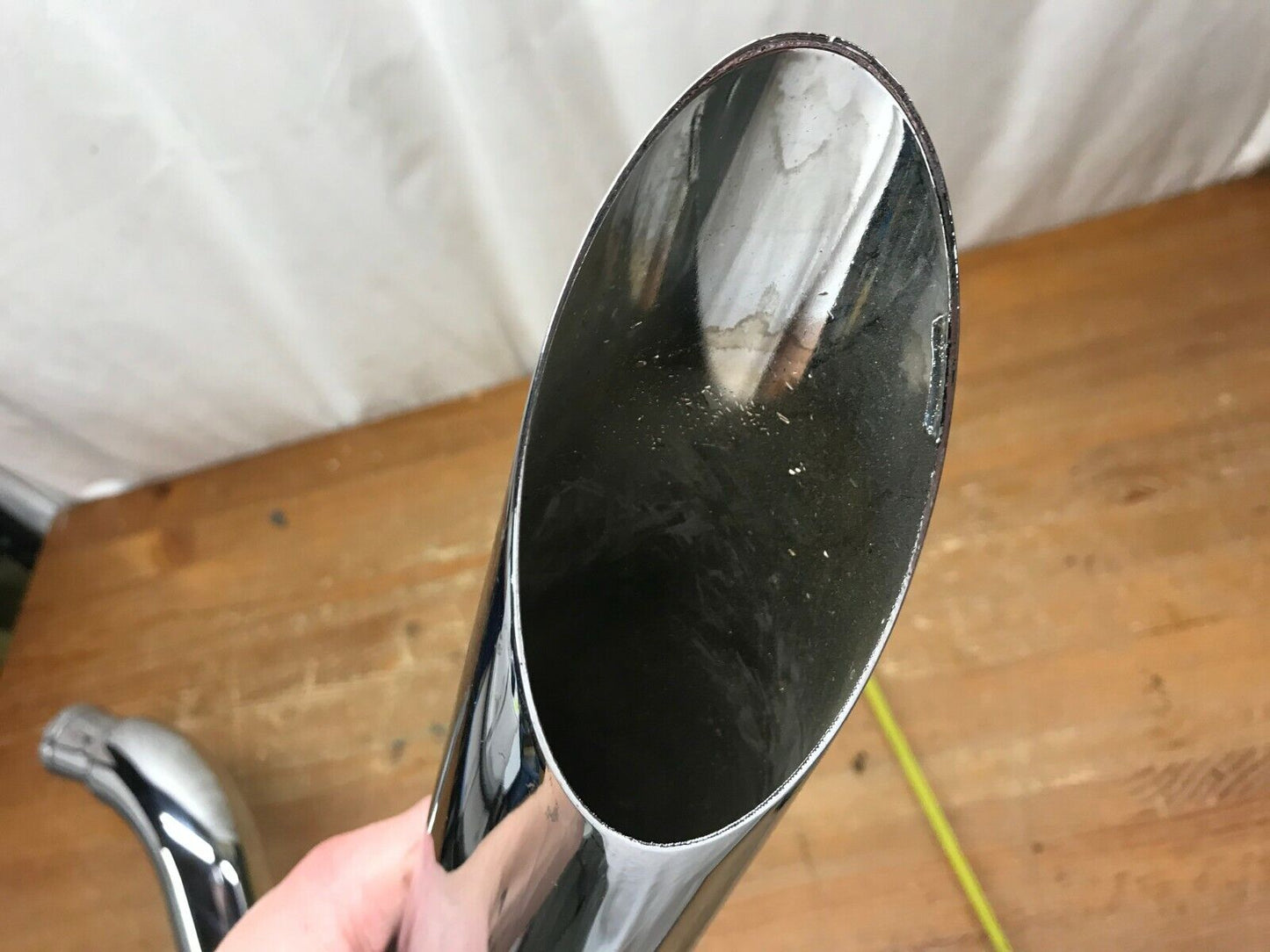 CHROME CUSTOM DRAG PIPE 2" EXHAUST PIPE FOR HARLEY Rear Cylinder Only NEW