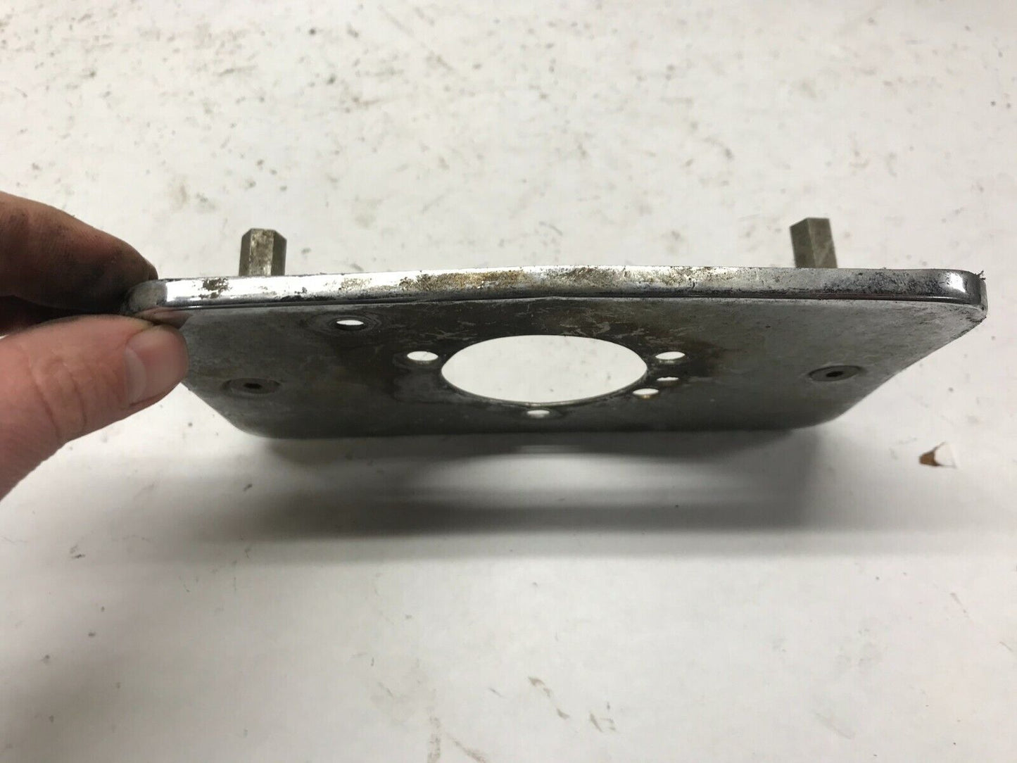 Harley Davidson Air Cleaner Intake Rectangular Back Mounting Plate Chrome