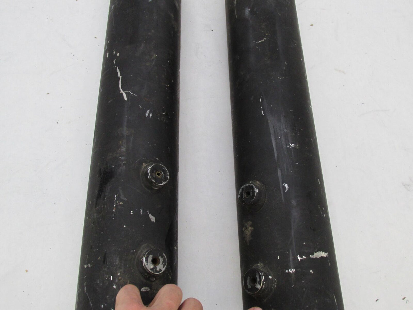 Pair of Harley Davidson Touring Black Painted Exhaust Mufflers 26.5" x 4"