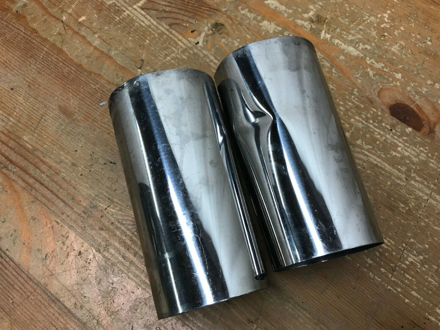 Harley Davidson Fork Covers Fatboy EVO Slide Covers Tin Set Pair Nice Shape