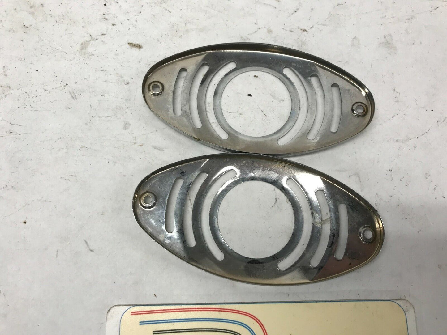 Harley Davidson Turn Signal Blinker slotted Turn Signal Covers Chrome