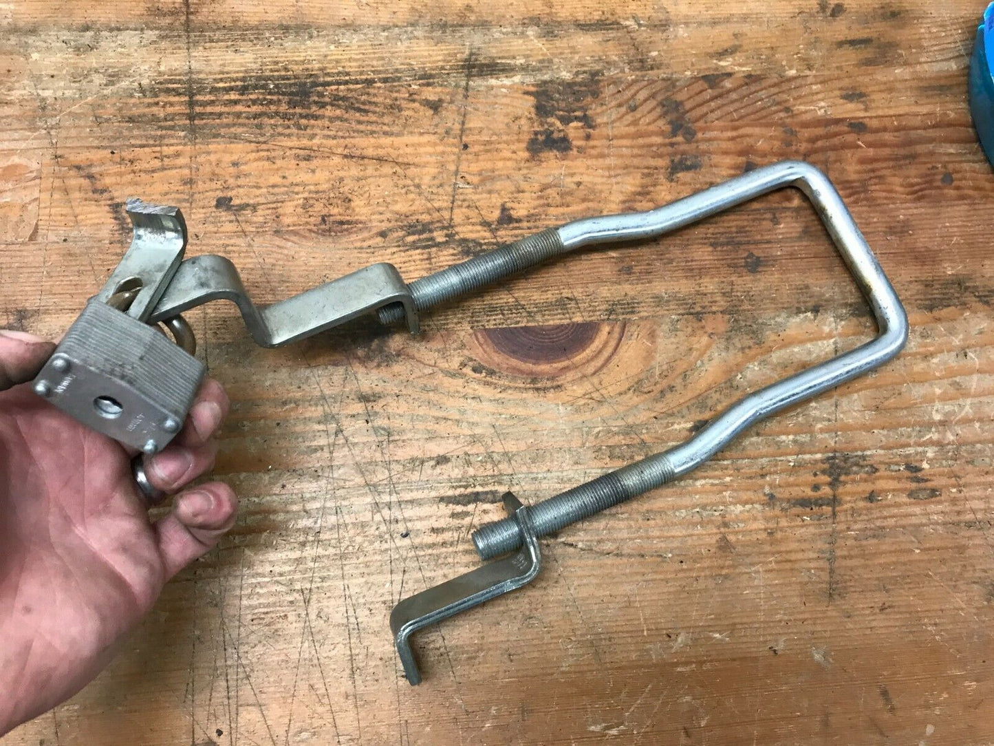 Vintage Motorcycle "Universal Front Wheel Lock Broken For Parts