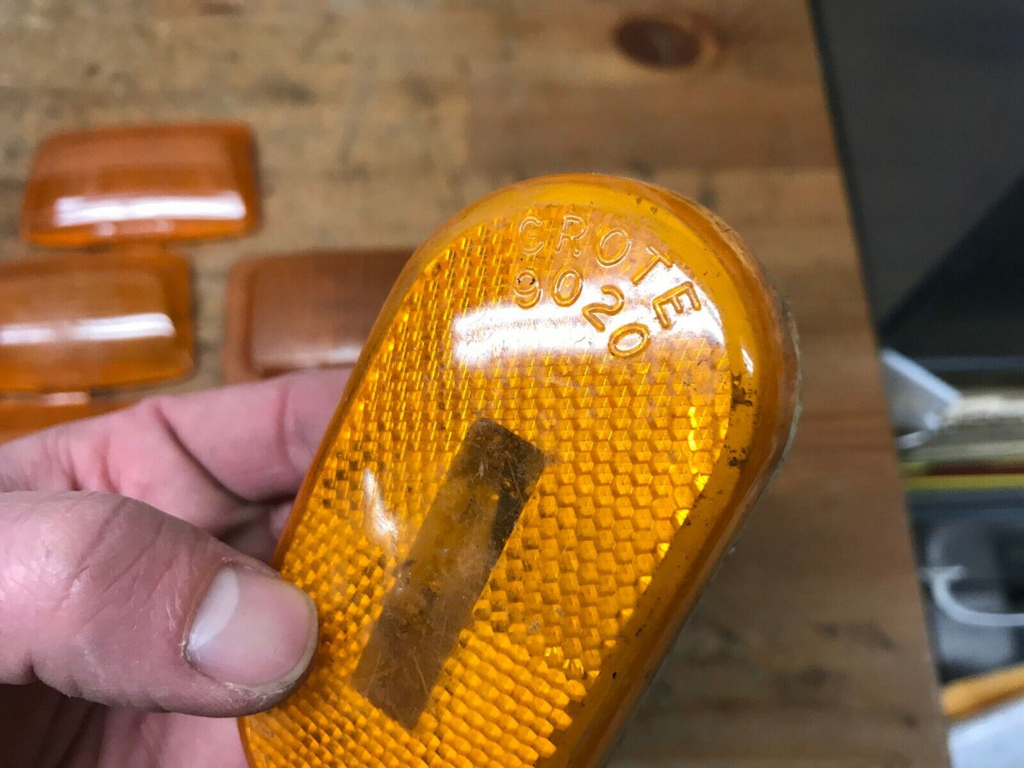 Lot of Harley Davidson Fender Light Cover Lenses Amber PM 1735-15 Grote 9020
