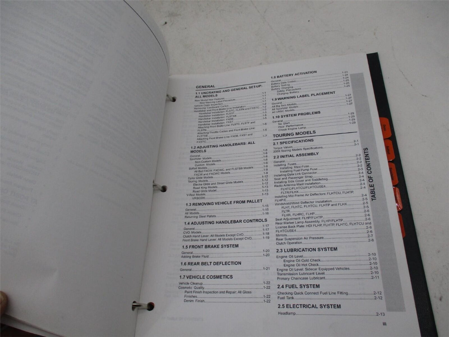 Harley Davidson Factory 2009 Pre Delivery Setup Manual Instructions 99947-09